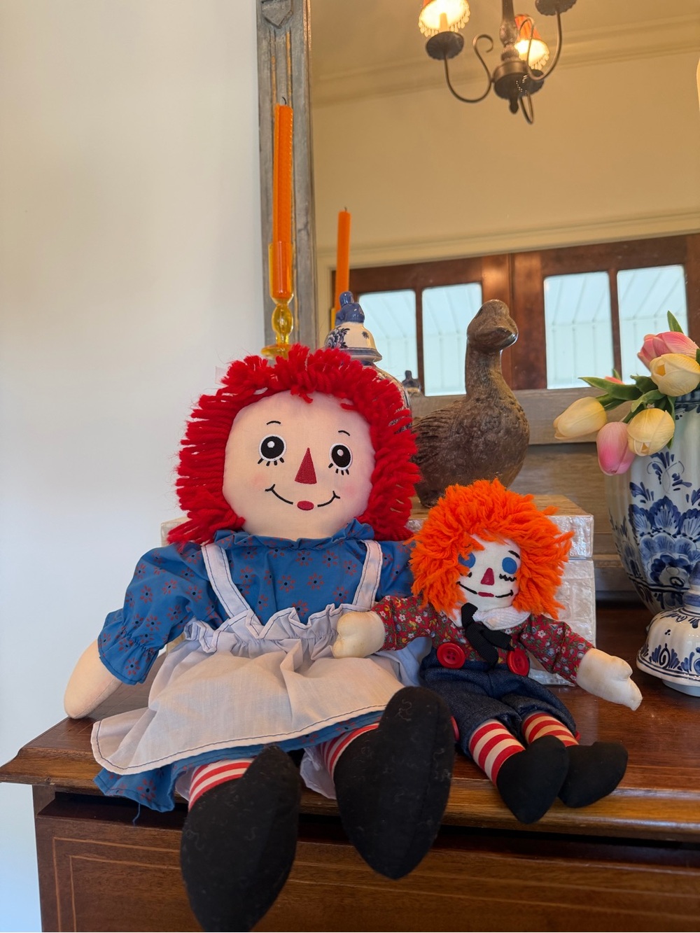 Kids Rag Doll Costume Plush Accessory with Bright Red Hair